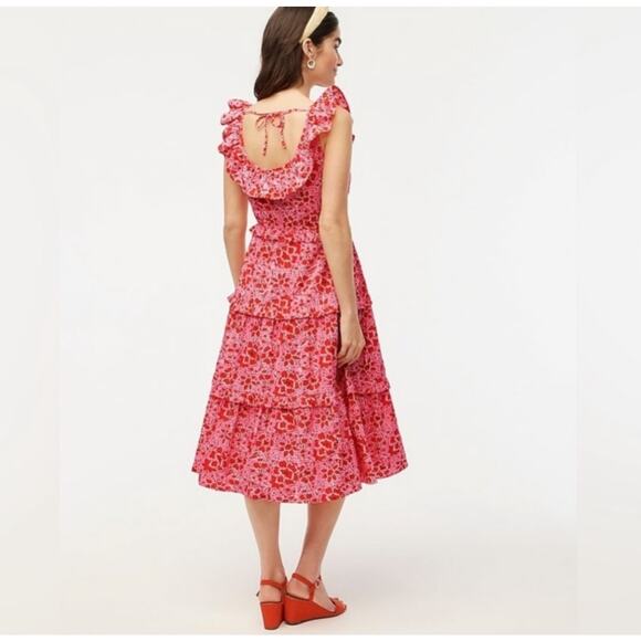 J.Crew Azalea Belvedere Ruffle Floral Sundress Size 0 - Picture 1 of 6